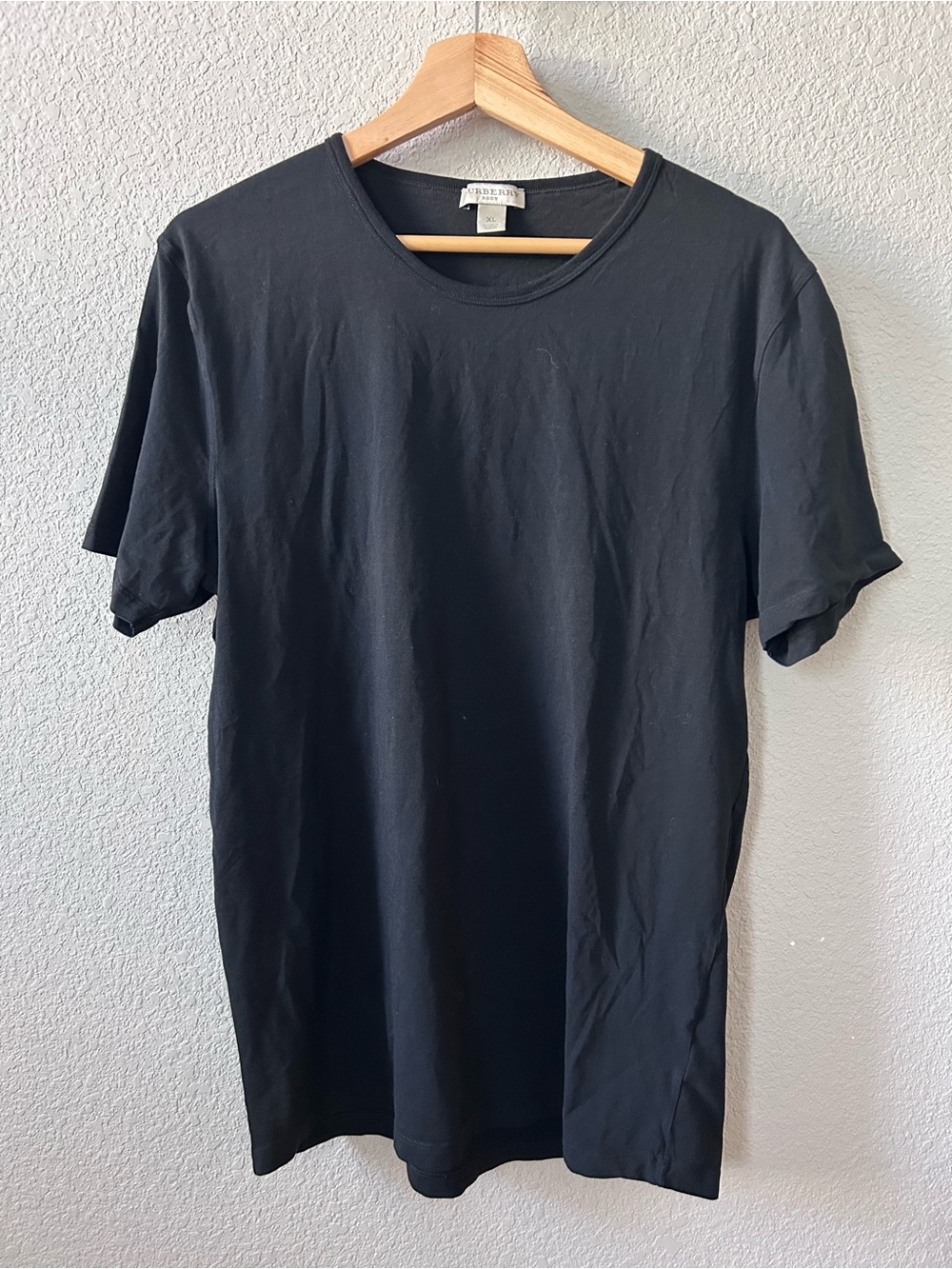 Burberry Body Men’s Black Short Sleeve Crew Neck T Shirt Size XL Cotton Blend